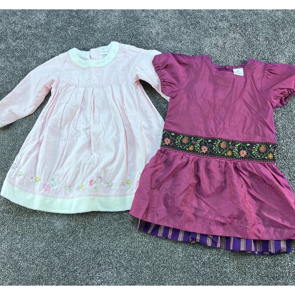 Lot of 2 Hanna Anderson Girls dresses Size 90 US 3